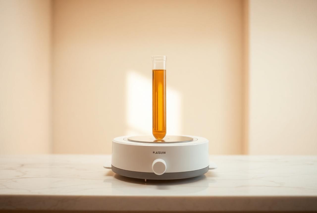 PRP funciona? Tubos de plasma rico em plaquetas em ambiente clínico