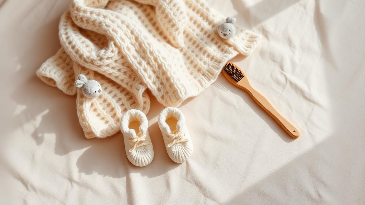 Queda pós-parto Enxoval de bebê e escova de cabelo, tema da queda de cabelo pós-parto